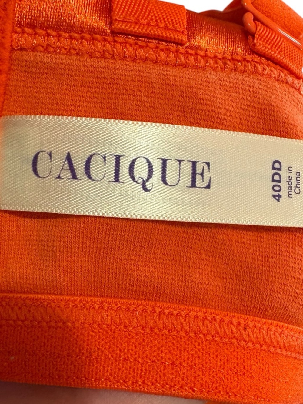 CACIQUE | Womens Orange Lightly Lined Underwire Balconette T-Shirt Bra size 40DD - Picture 10 of 12